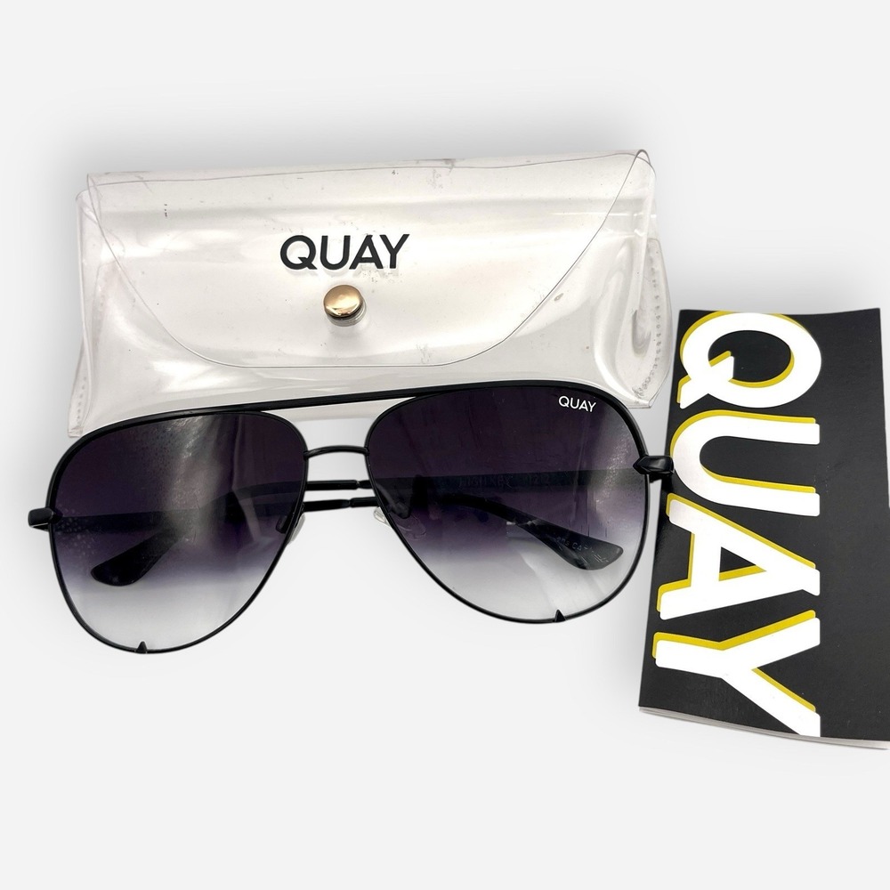 QUAY High Key Mini 1212 Sunglasses‎ Black Gray Lens Frames Only READ